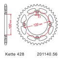 Chain and Sprocket Set compatible for Beta RR125 Supermoto 11-20 Chain DID 428 VX G&B Gold 136 open 14/56