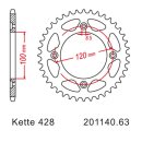 Kettensatz geeignet für Beta RR125 Enduro 11-20 Kette DID 428 VX G&B Gold 140 offen 14/63