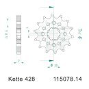 Kettensatz geeignet für SWM RS125R 17-19 Kette DID 428 VX G&B Gold 138 offen 14/58