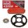 Chain and Sprocket Set Honda CB 50 80-83  Chain RK FR 420 SB 102  open  RED  12/42