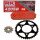 Chain and Sprocket Set Honda MTX 50 S 1984  Chain RK FR 420 SB 120  open  RED  14/47