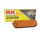 Motorcycle Chain in NEON ORANGE RK PC428SB with 144 Links...