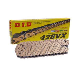 Kettensatz geeignet fr Aprilia Tuono 125 17-21 Kette DID 428 VX G&B Gold 136 offen 13/60
