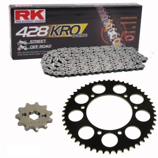 Kettensatz geeignet für Aprilia 125 SX  ABS E4 18-20 Kette RK 428 KRO 136 offen 13/62