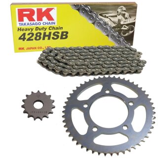 Kettensatz geeignet für SWM SM 125 R 21-24 Kette RK 428 HSB 136 offen 14/54