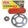 Kettensatz geeignet für SWM SM 125 R 21-24 Kette RK FR 428 HSB 136 offen ROT 14/54