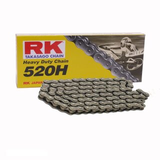 Motorcycle Chain RK 520H with 90 Links and Clip Connecting Link  open