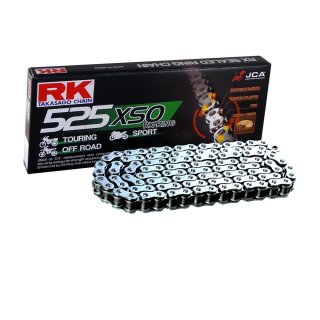 RX Ring Motorradkette RK 525XSO mit 94 Rollen und Hohlnietschloss  offen