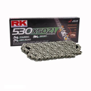 RX Ring Motorradkette RK 530XSOZ1 mit 96 Rollen und Hohlnietschloss  offen