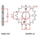 Kettensatz geeignet für Aprilia RS 250 95-04  Kette RK 520 XSO 110  offen  14/42