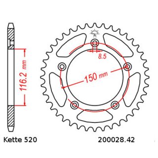 Kettensatz geeignet fr Aprilia RS 250 95-04  Kette RK GB 520 XSO 110  offen  GOLD  14/42