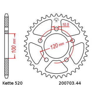 Kettensatz geeignet fr Aprilia Pegaso 650 05-10  Kette RK 520 XSO 110  offen  15/44
