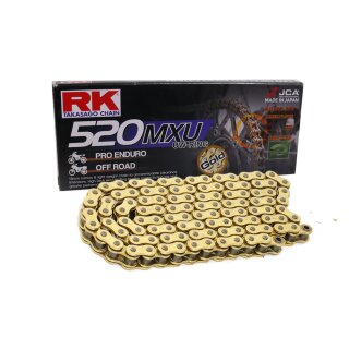 Kettensatz geeignet fr Aprilia SX 125 11Kw 08-13  Kette RK GB 520 MXU 112  offen  GOLD  16/45