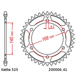 Kettensatz geeignet fr BMW F 650 GS 08-12  Kette RK 525 XSO 116  offen  17/41