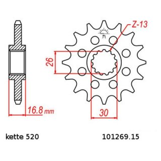 Kettensatz geeignet fr Honda CB 600 F Hornet 07-15 CONVERSION  Kette RK MM 520 GXW 118  GRN  offen  16/43