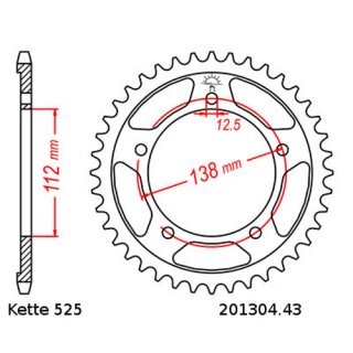 Kettensatz geeignet fr Honda CB 600 F Hornet 07-15  Kette RK 525 XSO 118  offen  16/43