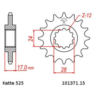 Kettensatz geeignet fr Honda CBF 600 04-07  Kette RK 525 XSO 116  offen  15/43