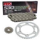 Chain and Sprocket Set compatible for Honda CBR 600 RR 03-06  chain RK 525 XSO 112  open  16/42