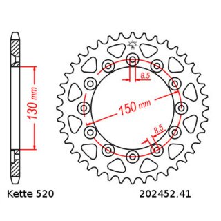 Kettensatz geeignet fr Honda XL 600 83-87  Kette RK 520 XSO 104  offen  15/41