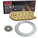 Kettensatz geeignet für Honda CB 750 F Bol dOr 80-82  Kette RK GB 530 XSO 108  offen  GOLD  18/46