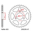 Kettensatz geeignet für Honda MTX 50 S 1984  Kette RK 420 SB 120  offen  14/47