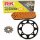 Chain and Sprocket Set compatible for Honda CLR 125 Cityfly 98-03  chain RK PC 428 SB 128  open  ORANGE