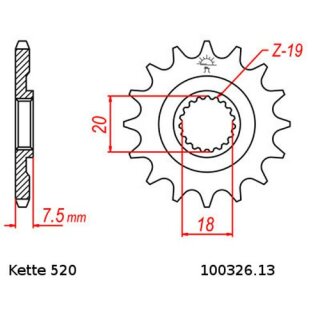 Kettensatz geeignet fr Honda CR 125 R 87-96  Kette RK 520 XSO 114  offen  13/51