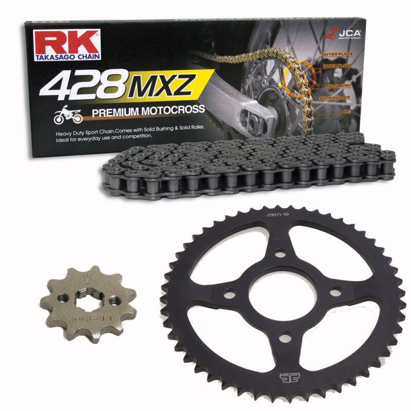 Chain And Sprocket Set Honda Xlr 125 98 02 Chain Rk 428 Mxz 130 Ope