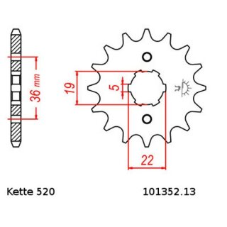 Kettensatz geeignet fr Honda TRX 300 ES 01-08  Kette RK 520 XSO 86  offen  13/38