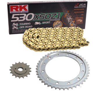 Chain and Sprocket Set compatible for Honda CBX 1000 80-83  chain RK GB 530 XSO 108  open  GOLD  18/42