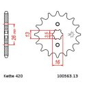 Ritzel Stahl Teilung 420 mit 13 Zähnen JTF563.13