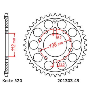 Kettensatz geeignet fr Honda CBR 600 F 11-14 CONVERSION  Kette RK 520 XSO 118  offen  16/43