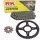 Chain and Sprocket Set compatible for Honda NX 125 Transcity 89-98  chain RK 428 HSB 128  open  16/50