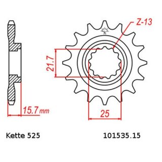 Kettensatz geeignet fr Kawasaki ZX-6R Ninja 98-02  Kette RK 525 XSO 108  offen  15/40