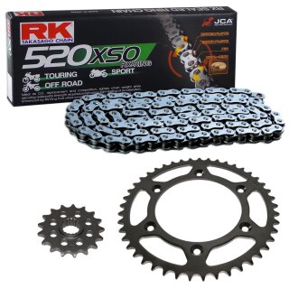 Chain and Sprocket Set Kawasaki ZX-6R 2002 CONVERSION Chain RK 520 XSO 108 open 15/40