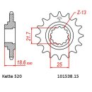 Chain and Sprocket Set compatible for  Kawasaki Z 750 04-14, Chain RK MM 520 GXW 112, GREEN, open, 15/43