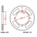 Chain and Sprocket Set compatible for Kawasaki KX 80 W 98-99 Chain RK 420 SB 124 open 14/50