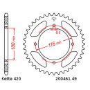 Kettensatz geeignet für Kawasaki KX 80 R/T 91-97  Kette RK 420 SB 118  offen  13/49