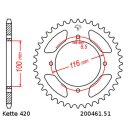 Chain and Sprocket Set compatible for Kawasaki KX 85 B Big Wheel 01-20 Chain RK 420 SB 130 open 13/51