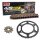 Chain and Sprocket Set compatible for Kawasaki KLX 125 B 03-06, chain RK GB 428 MXZ 130, open, GOLD, 14/5