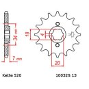 Ritzel Stahl Teilung 520 mit 13 Zähnen JTF329.13