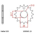 Kettensatz geeignet für Kawasaki ER-6 N 06-16  Kette RK MM 520 GXW 114  GRÜN  offen  15/46