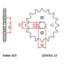 Kettensatz geeignet für Kawasaki KDX 50 03-06 RK 420 SB  78  offen  13/28