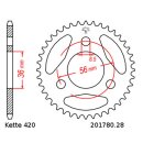 Kettensatz geeignet für Kawasaki KDX 50 03-06 RK 420 SB  78  offen  13/28