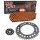 Chain and Sprocket Set compatible for  KTM EXC 125 Racing 2000, Chain RK DD 520 MXZ4 118, open, ORANGE 14/38