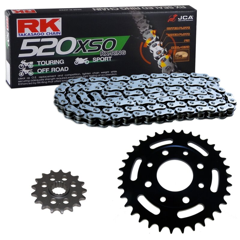 RK O-Ring OEM Chain and Sprocket Kits Motorcycle Drive 2022-080E 18-2189 520XSO