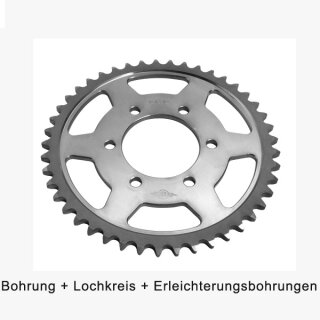 Bohrung + Lochkreis + Erleichterungsbohrungen